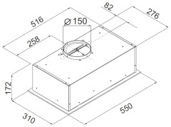 Встраиваемая вытяжка MONSHER Indiga 55 B