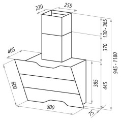 Кухонная вытяжка MAUNFELD TWEED MODERN 80