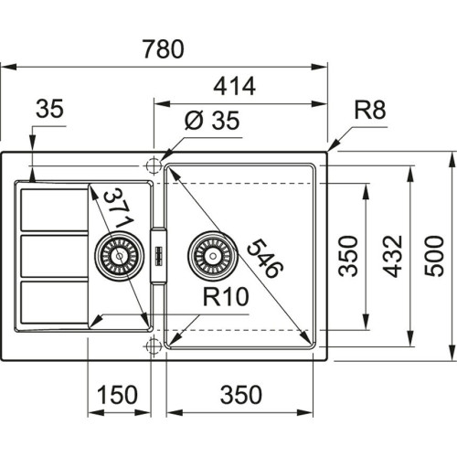 Кухонная мойка Franke S2D 651-78 143.0628.386 серый