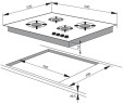 Газовая варочная панель Hansa BHGA 620390