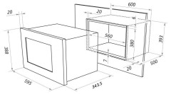 Встраиваемая микроволновая печь Akpo MEA 82008 MEP01 WH