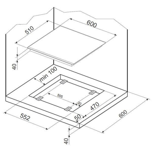 Газовая варочная панель Hansa BHGI 63112025