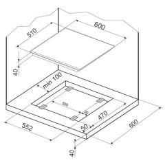 Газовая варочная панель Hansa BHGI 63112025