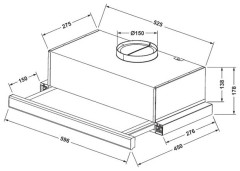 Встраиваемая вытяжка MONSHER Tele II 60 B