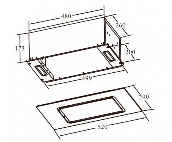 Встраиваемая вытяжка Weissgauff Intense 600 Touch Black Glass