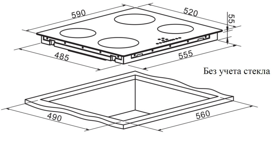 Индукционная варочная панель Weissgauff HI 640 BA
