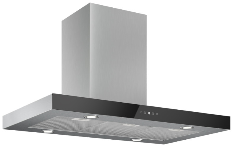 Кухонная вытяжка Elikor Агат Island 90Н 1000 Е4Д нержавейка черный