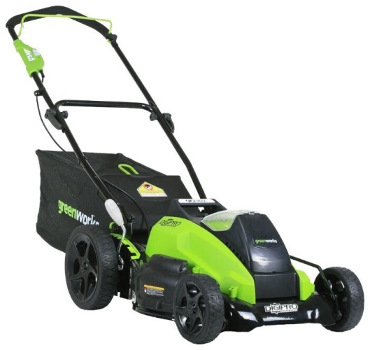 Газонокосилка электрическая greenworks 2500407 GD40LM45 G-MAX 40V 18-Inch DigiPro без АКБ и ЗУ
