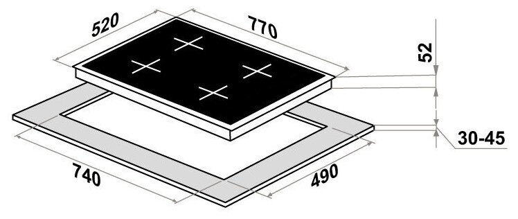 Электрическая варочная панель MAUNFELD CVCE774SMTBK