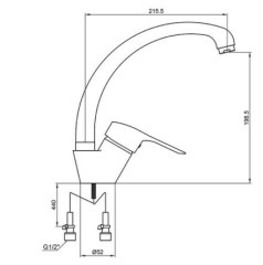 Смеситель для кухни Kaiser City 21544 Silver