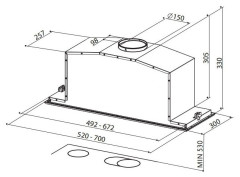Встраиваемая вытяжка Faber Inca Lux Glass EG8 X/WH A52