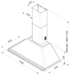 Кухонная вытяжка Smeg KT110BL