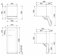 Холодильник Smeg FAB28RDRB3