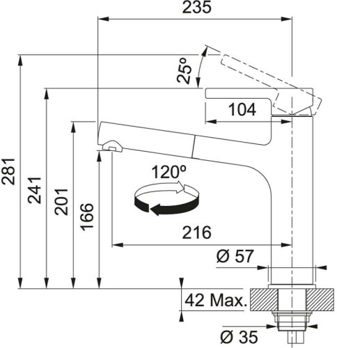 Смеситель для кухни Franke Centro ВШ 115.0621.550