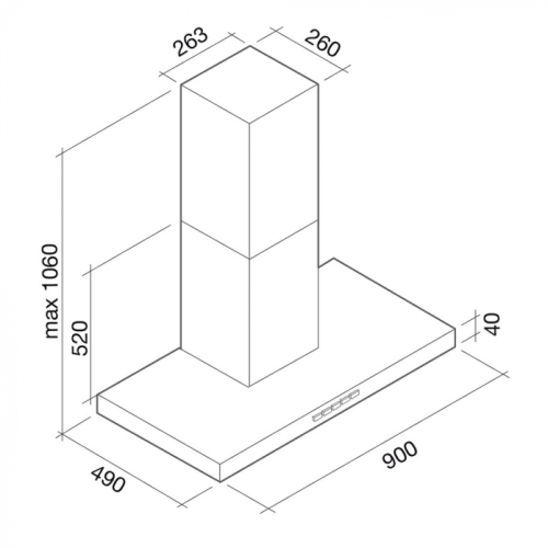 Кухонная вытяжка Falmec Stream Steel 90см CPLN90.E5P2 ZZZI491F