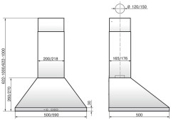 Кухонная вытяжка Elikor Вента 50H 430 K3Г нержавеющая сталь