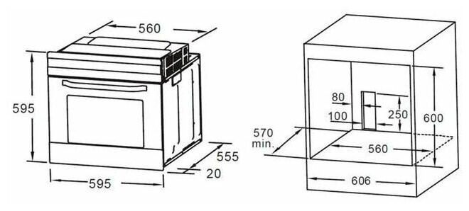 Электрический духовой шкаф MAUNFELD MEOC708PB2
