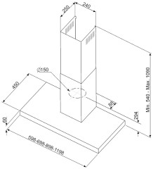 Кухонная вытяжка Smeg KAT700HXE