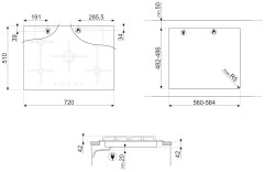 Газовая варочная панель Smeg PV175B2