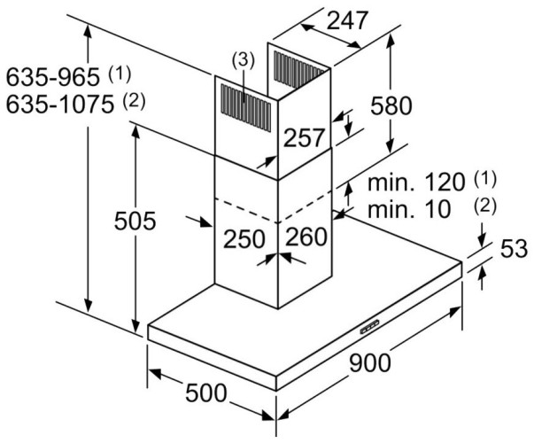 Кухонная вытяжка Bosch DWB 96DM50
