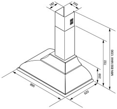 Кухонная вытяжка Smeg KC19BSE