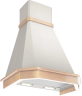 Кухонная вытяжка Elikor Камин Грань 60П-650-П3Л бежевый/дуб белый+патина