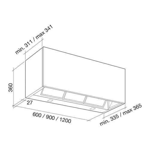 Встраиваемая вытяжка Falmec Integrata 60 inox 600
