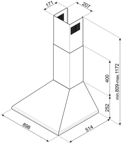 Кухонная вытяжка Smeg KSED95COA