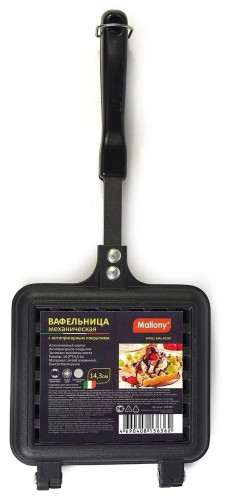 Вафельница механическая Mallony WAFEL MAL-01WF, с антипр. покрытием