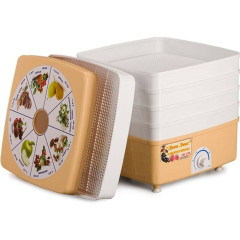 Сушилка для овощей Ротор Дива-Люкс СШ-010 с 5 решетами в цветной упаковке квадратная