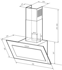 Кухонная вытяжка Lex Mio G 600 Black