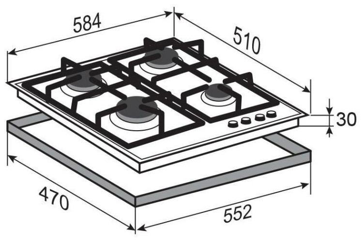 Газовая варочная панель Zigmund Shtain M 22 6 I