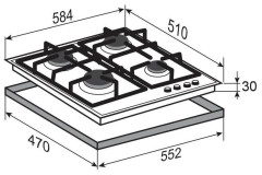 Газовая варочная панель Zigmund Shtain M 22 6 I