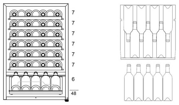 Винный шкаф Dunavox DXFH 48 130