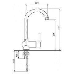Смеситель для кухни Italmix INDUSTRIALE 0636 GREY серый 03