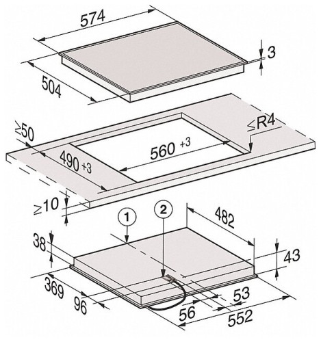 Электрическая варочная панель Miele KM 6520 FR, черный