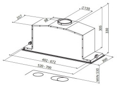 Встраиваемая вытяжка Faber Inca Lux Glass EG8 X/WH A70