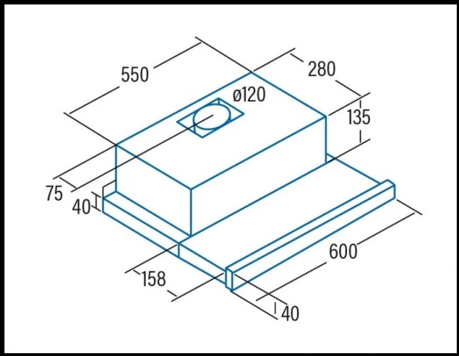 Встраиваемая вытяжка Cata TF 5260 X