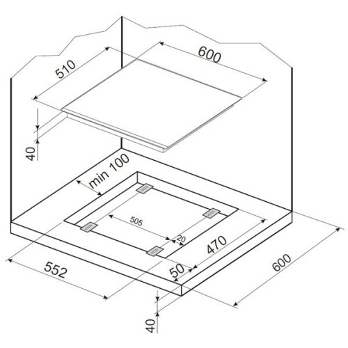 Газовая варочная панель Hansa BHGI 63110035
