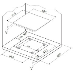 Газовая варочная панель Hansa BHGI 63110035