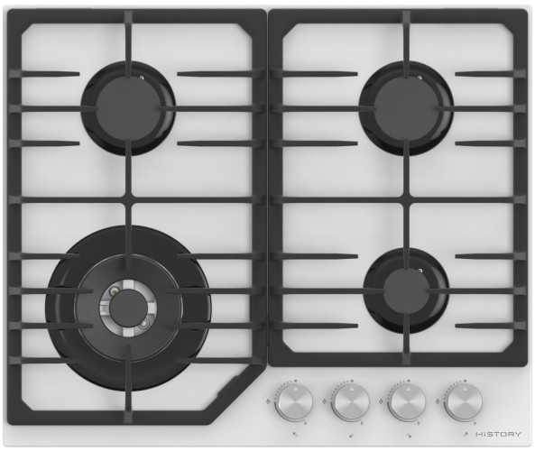 Газовая варочная панель HiSTORY HGG 643C FWH