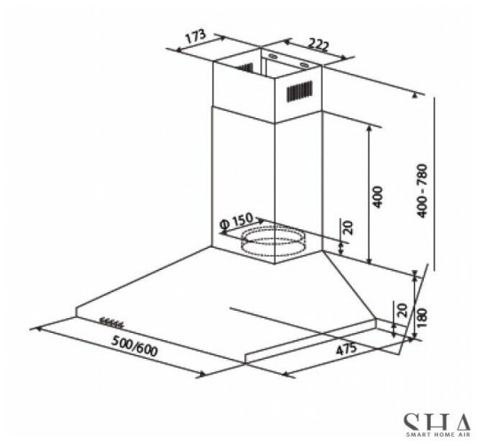 Кухонная вытяжка Cata V3 S600 X