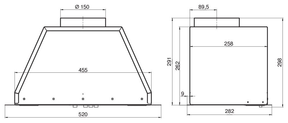 Встраиваемая вытяжка Elikor Врезной блок BOX 52П 700 белый