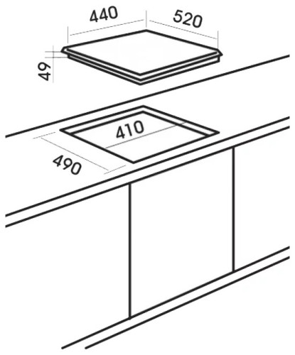 Газовая варочная панель MBS PG-453BL