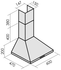 Кухонная вытяжка MBS Gerbera 160 Ivory