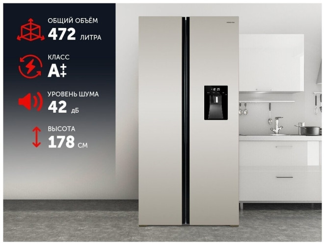 Холодильник Hiberg RFS 484DX NFH inverter