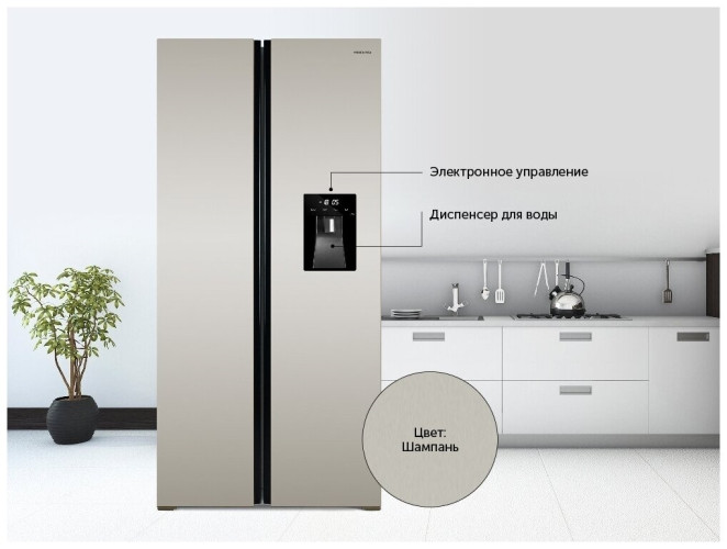 Холодильник Hiberg RFS 484DX NFH inverter