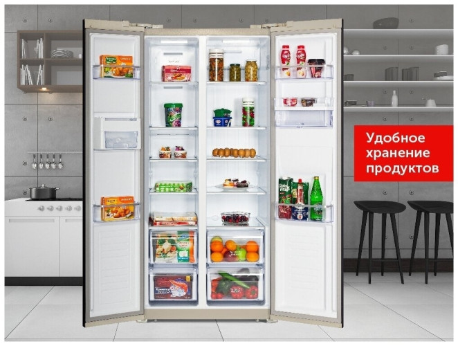 Холодильник Hiberg RFS 484DX NFH inverter