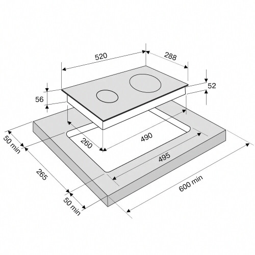 Индукционная варочная панель Krona Erde 30 BL 2BFTS