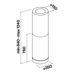Островная вытяжка Falmec Polar Isola Rame 35 800